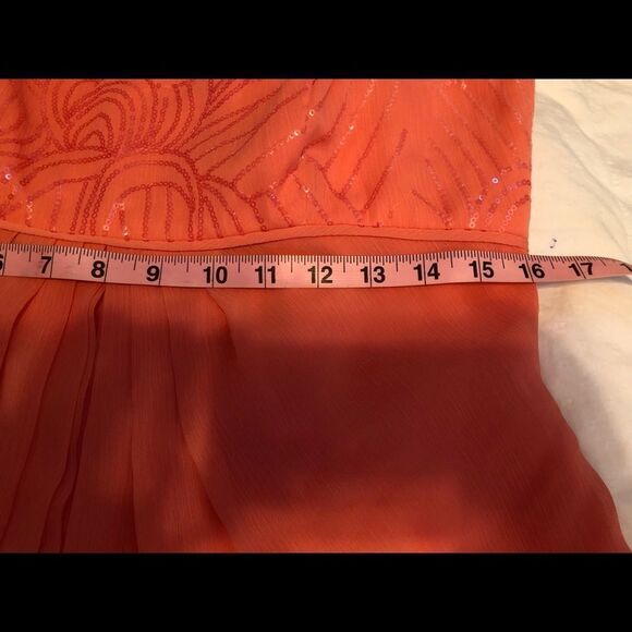 David’s Bridal Party or Going Out Strapless Coral Dress - Picture 9 of 10